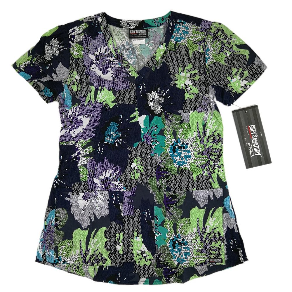 Grey's Anatomy Scrub Top 41386-GAMF Mosaic Floral